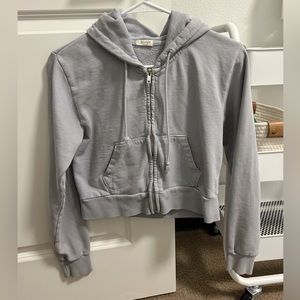 brandy melville cropped zip up